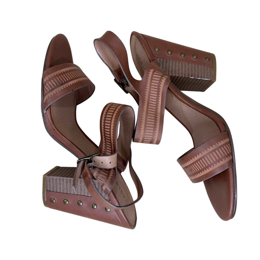 Indigo Rd. Irinez Heels Women’s 8.5 Strappy Wedge Chunky Boho Pump Sandals